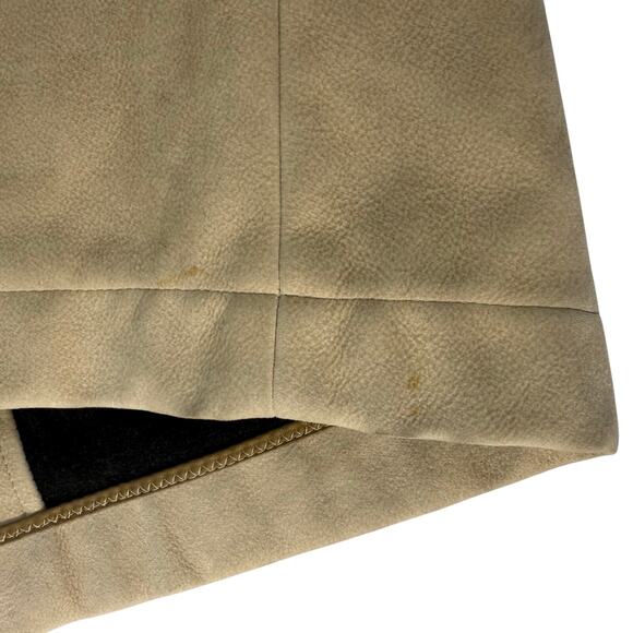 Men's 42R Barcelino SF Tan Car Coat Made in Germany Zip Pockets Cotton S/Med - Picture 8 of 15